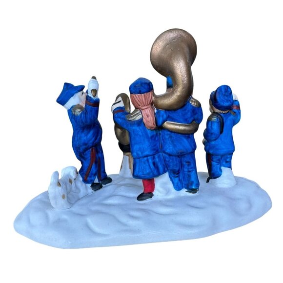 Porcelain Band Conductor Puppy Figurine Please Give Christmas Four Star Intl - Picture 7 of 12